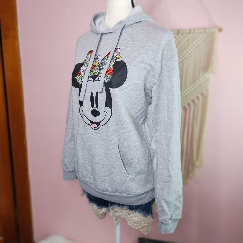 Disney Minnie Mouse Gray Sweatshirt Medium NWOT